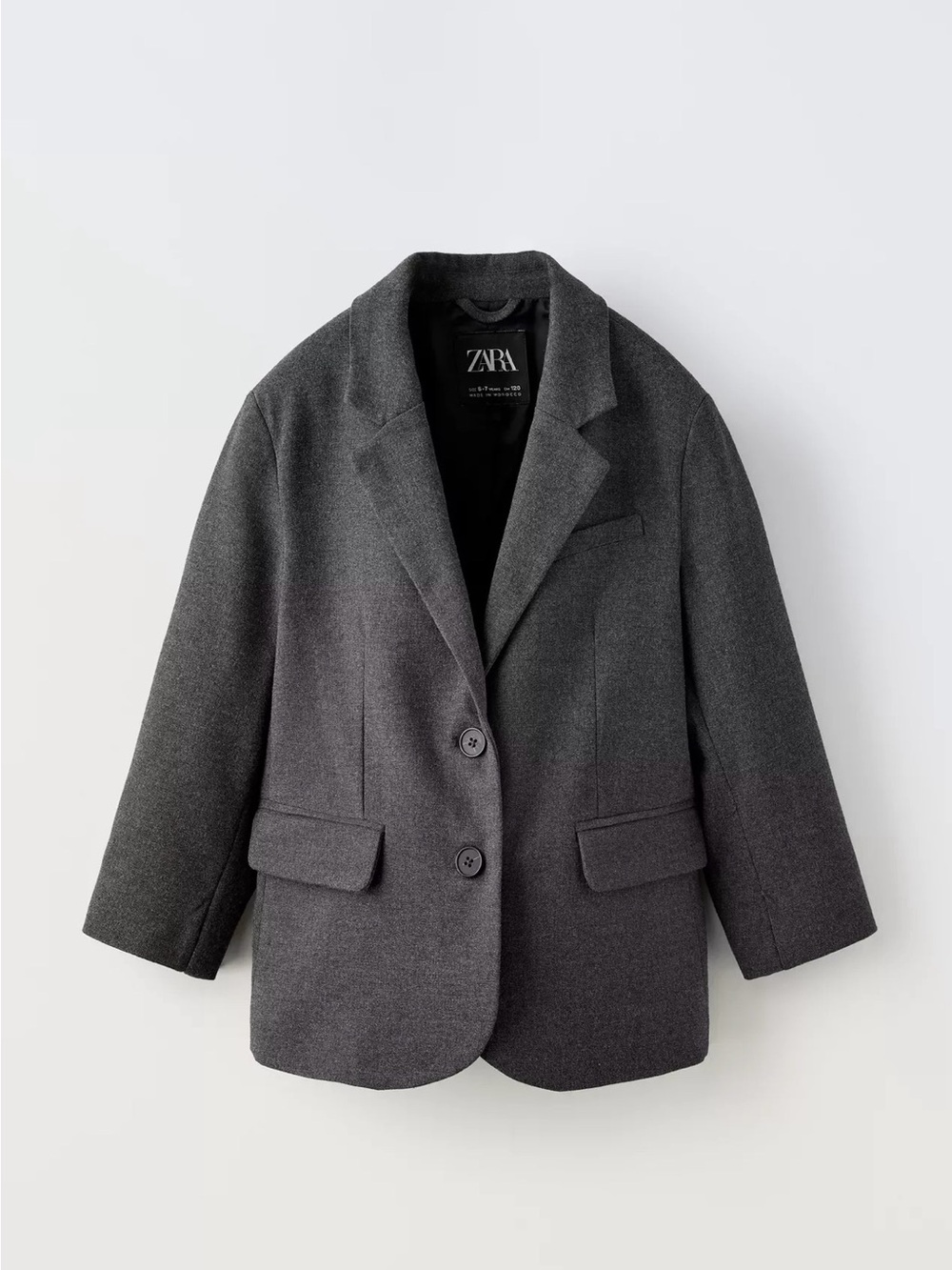 ZARA Kids Dark Charcoal Grey Blazer Jacket